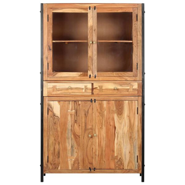 vidaXL Highboard 100x40x175 cm Solid Acacia Wood
