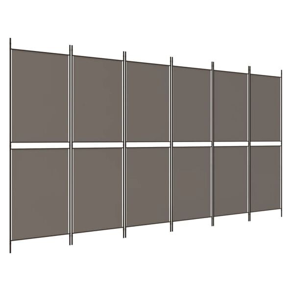 vidaXL 6-Panel Room Divider Anthracite 300x220 cm Fabric