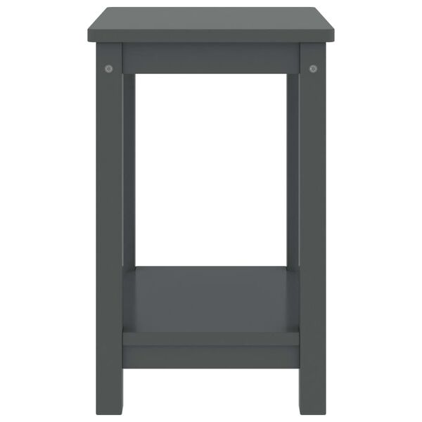 vidaXL Bedside Cabinet Dark Grey 35x30x47 cm Solid Pinewood