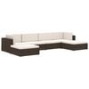 vidaXL Sectional Middle Seat 1 pc with Cushions Poly Rattan Grey
