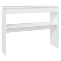 vidaXL Console Table White 102x30x80 cm Engineered Wood