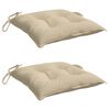 vidaXL Chair Cushions 2 pcs Beige 40x40x7 cm Oxford Fabric