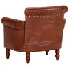 vidaXL Armchair Brown Real Goat Leather