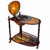vidaXL Globe Bar Wine Stand Eucalyptus Wood Freestanding