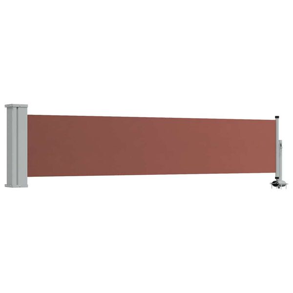 vidaXL Patio Retractable Side Awning 60x300 cm Brown