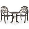 vidaXL 3 Piece Bistro Set Cast Aluminium Bronze