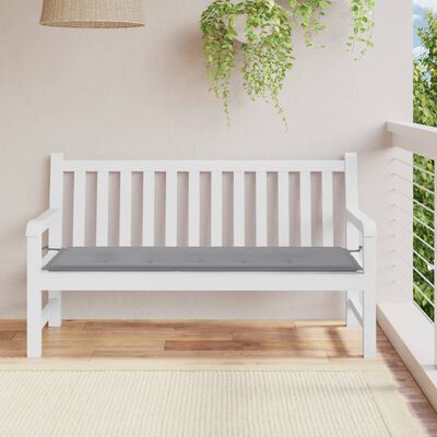 vidaXL Garden Bench Cushion Grey 150x50x3 cm Oxford Fabric