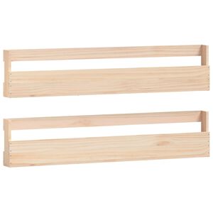 vidaXL Wall-mounted Shoe Racks 2 pcs 110x9x23 cm Solid Wood Pine
