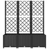 vidaXL Garden Planter with Trellis Black 120x40x136 cm PP