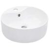 vidaXL Wash Basin with Overflow 36x13 cm Ceramic White