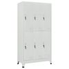 vidaXL Locker Cabinet with 6 Compartments Steel 90x45x180 cm Grey