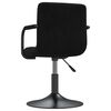 vidaXL Swivel Dining Chairs 6 pcs Black Velvet