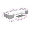 vidaXL 8 Piece Garden Lounge Set with Cushions Poly Rattan Dark Grey