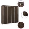 vidaXL Wardrobe with 4 Compartments Brown 175x45x170 cm