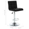 vidaXL Bar Stools 2 pcs Black Faux Leather