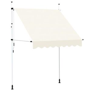 vidaXL Manual Retractable Awning 200 cm Cream
