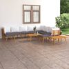 vidaXL 12 Piece Garden Lounge Set with Cushions Solid Wood Acacia