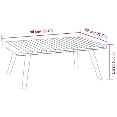 vidaXL 4 Piece Garden Lounge Set with Cushions Solid Wood Acacia