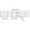 vidaXL Dog Gate with Door Foldable 6 Panels 300 cm Solid Wood Fir