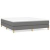vidaXL Box Spring Bed Frame Dark Grey 160x200 cm Fabric
