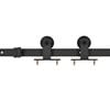 vidaXL Sliding Door SKIEN Hardware Kit 183 cm Steel Black