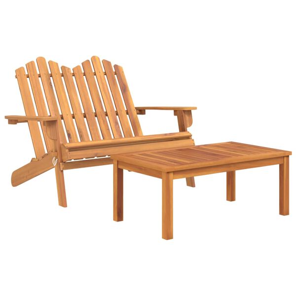 vidaXL 5 Piece Adirondack Garden Lounge Set Solid Wood Acacia