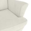 vidaXL Armchair Cream White Velvet