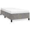 vidaXL Bed Frame without Mattress Light Grey 90x200 cm Velvet