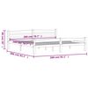 vidaXL Bed Frame without Mattress White Solid Pinewood 200x200 cm