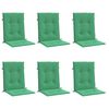 vidaXL Garden Lowback Chair Cushions 6 pcs Green 100x50x3 cm Oxford Fabric