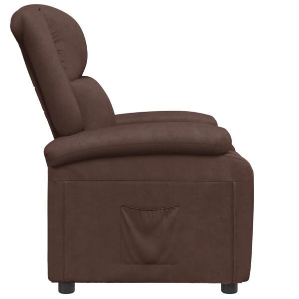 vidaXL Recliner Chair Brown Faux Leather