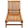 vidaXL Garden Sun Lounger with Cushion Solid Acacia Wood