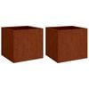 vidaXL Planters 2 pcs 49x47x46 cm Corten Steel