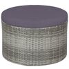 vidaXL 4 Piece Outdoor Lounge Set with Cushions Poly Rattan Grey