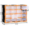 vidaXL Multi-drawer Organiser with 16 Middle Drawers 52x16x37 cm