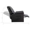 vidaXL Reclining Chair Black Faux Leather