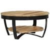 vidaXL Coffee Table Solid Rough Mango Wood 65x32 cm
