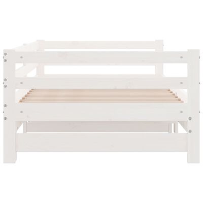 vidaXL Pull-out Day Bed without Mattress White 2x(90x200) cm