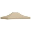 vidaXL Party Tent Roof | Beige | 600D oxford fabric with PVC coating | Large