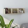 vidaXL CD Wall Shelf Sonoma Oak 75x18x18 cm Engineered Wood