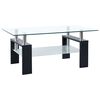 vidaXL Coffee Table Black 55 x 96 x 40.5 cm