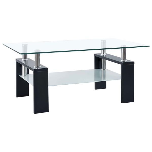 vidaXL Coffee Table Black 55 x 96 x 40.5 cm