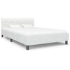 vidaXL Bed Frame without Mattress White Faux Leather 140x200 cm