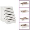 vidaXL Jewellery Box 10-Layer with Watch Holders White 29x20,5x40,5 cm