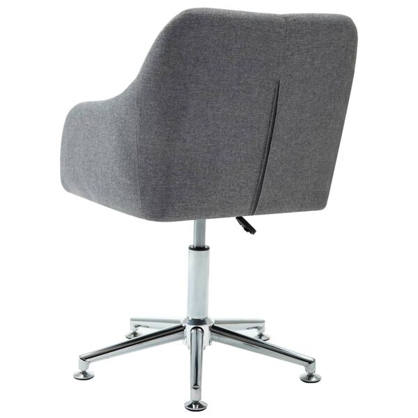 vidaXL Swivel Dining Chair Light Grey Fabric