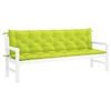 vidaXL Garden Bench Cushion Bright Green 200x(50+50)x7cm Oxford Fabric