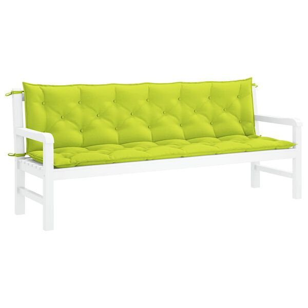 vidaXL Garden Bench Cushion Bright Green 200x(50+50)x7cm Oxford Fabric