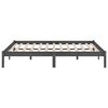 vidaXL Bed Frame without Mattress Grey Solid Wood 200x200 cm