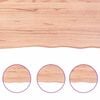 vidaXL Table Top Light Brown 140x40x(2-4) cm Treated Solid Wood Oak