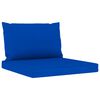 vidaXL 6 Piece Garden Lounge Set with Blue Cushions